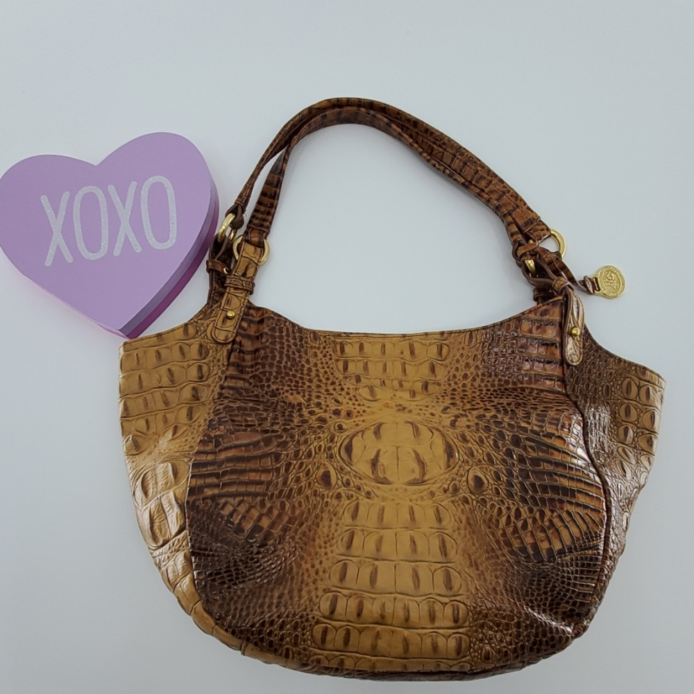 ⬇️$165 BRAHMIN brown and tan shoulder bag